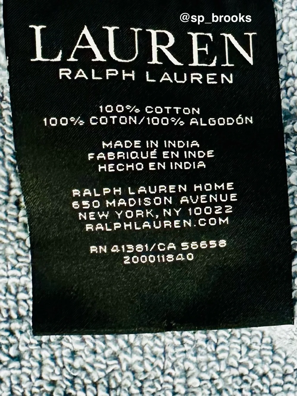 🎁4PC LAUREN Ralph Lauren Wescott Wash Cloth Set - Stonewash Blue Cotton Towels
